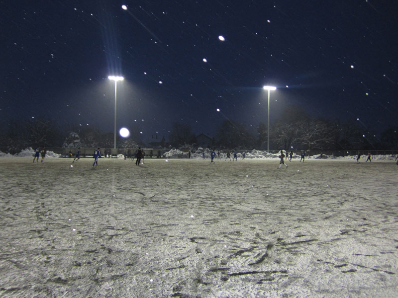 Utakmica je odigrana po snježnom vremenu // Foto: Koprivnica.net