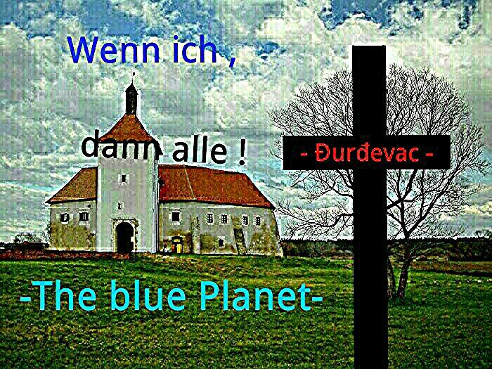 Slika koju je Kenđelić objavio na svom Facebook profilu uz poruku: Der blaue Planet hat entschieden ! (Ako ja , onda svi .) (if I then all.) - The blue man - // Foto: Facebook