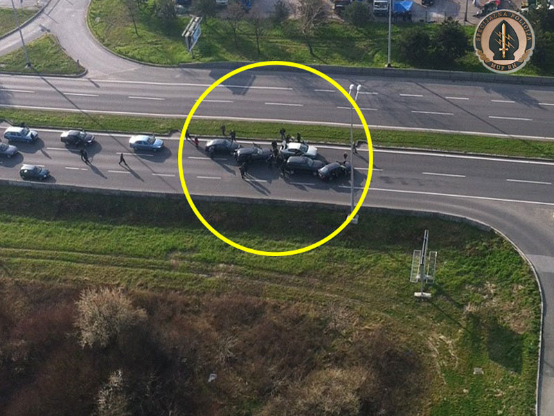 Kenđelićevo uhićenje snimljeno iz policijskog helikoptera // Foto: MUP