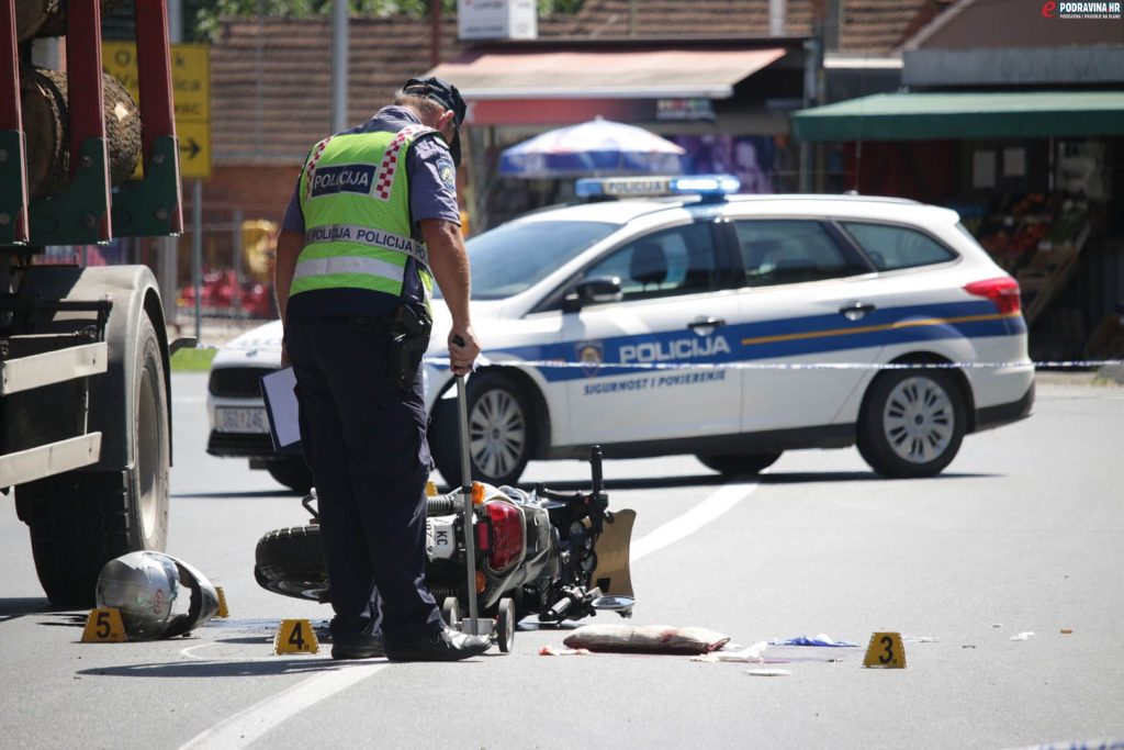 Prometna nesreća, motociklist u Virju // Foto: Jurica Karan